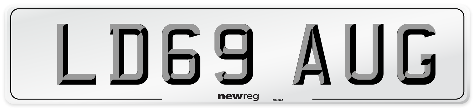 LD69 AUG Number Plate from New Reg